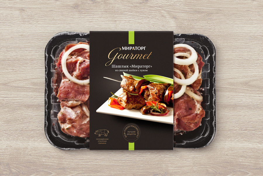 Дизайн упаковки премиального продукта МИРАТОРГ Gourmet