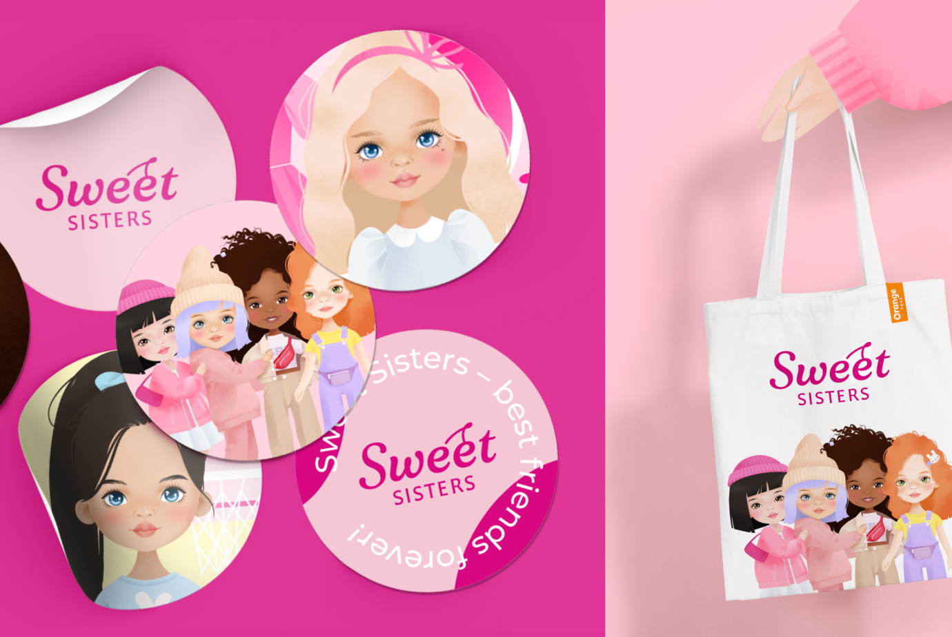 Создание бренда и разработка дизайна рекламы Sweet Sisters