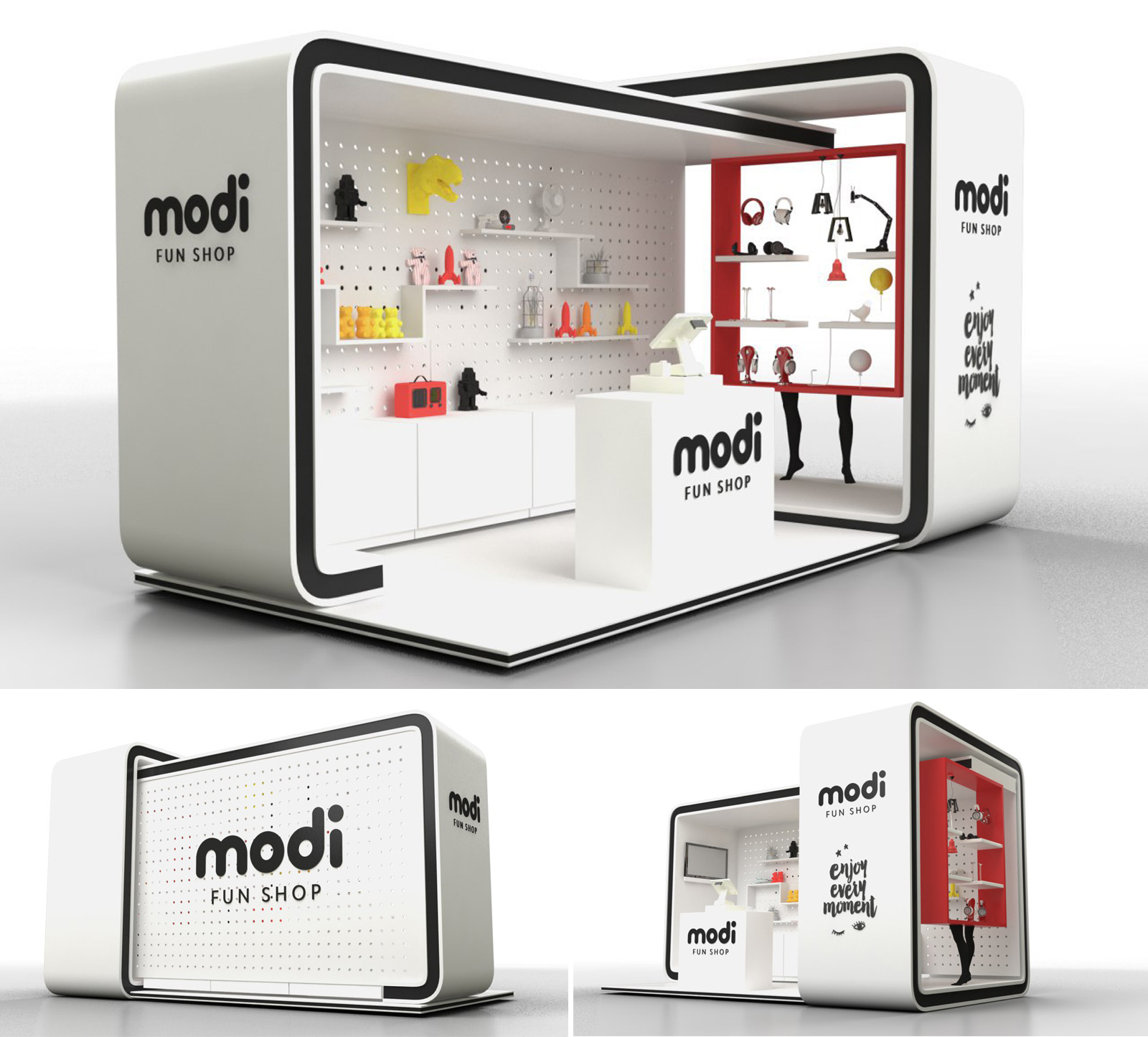 Дизайн pop-up store бренда MODI