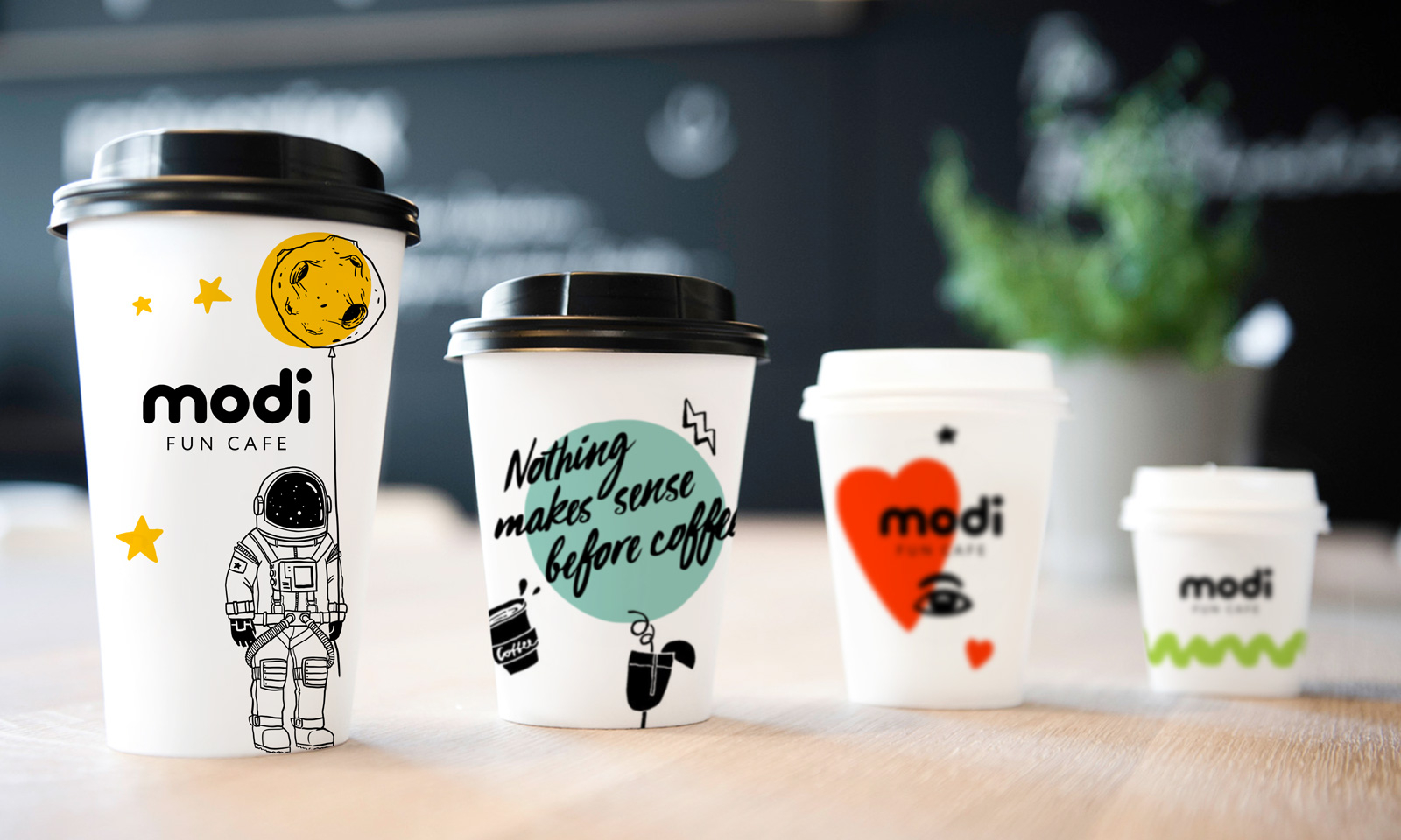 Дизайн стаканчиков бренда MODi
