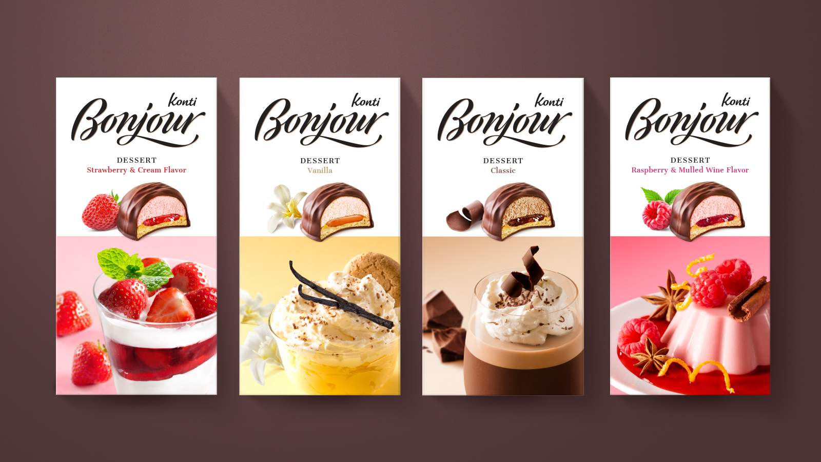 Дизайн упаковки десертов Bonjour