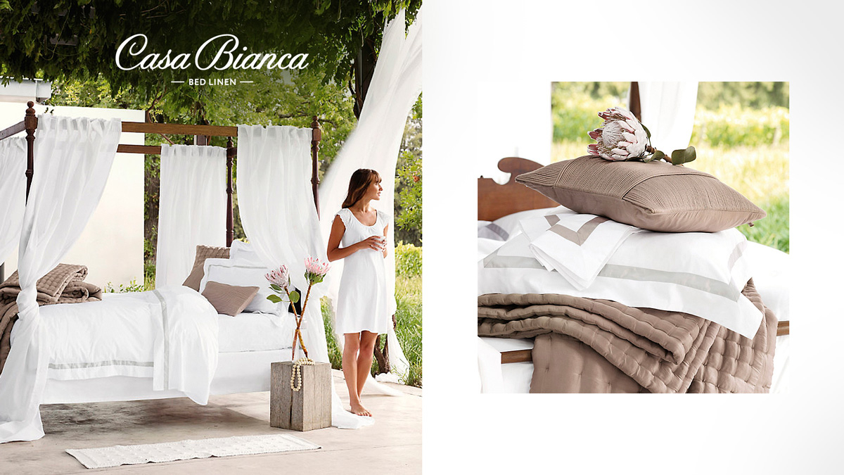 Нейминг Casa Bianca отражает сегмент изысканного натурального постельного белья для абсолютного комфорта в вашем доме