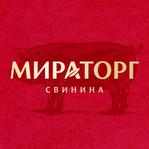 Дизайн логотипа свинины Мираторг